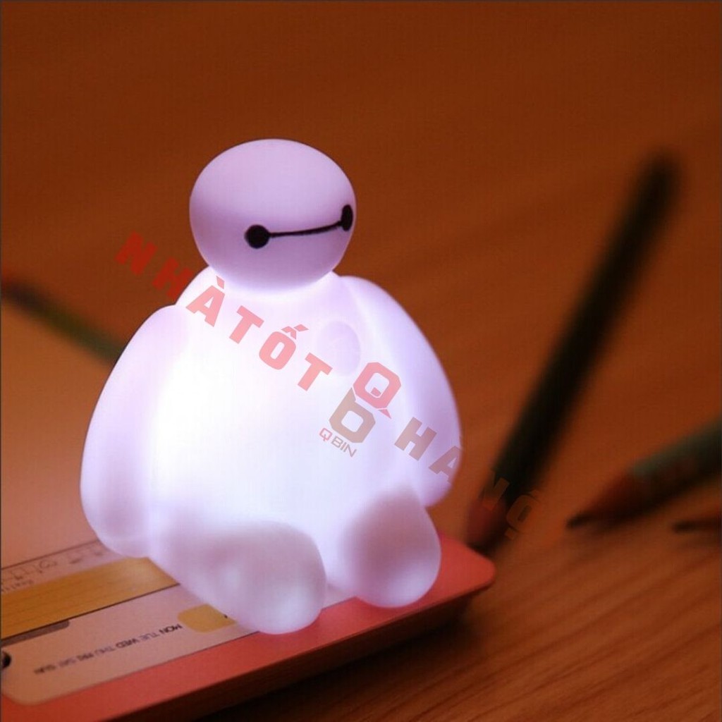 Đèn ngủ Baymax đèn led nhiều màu tạo hình đèn trang trí hoạt hình Mua 2 tặng 1 có thể thay đổi màu sắc cực kì dễ thương