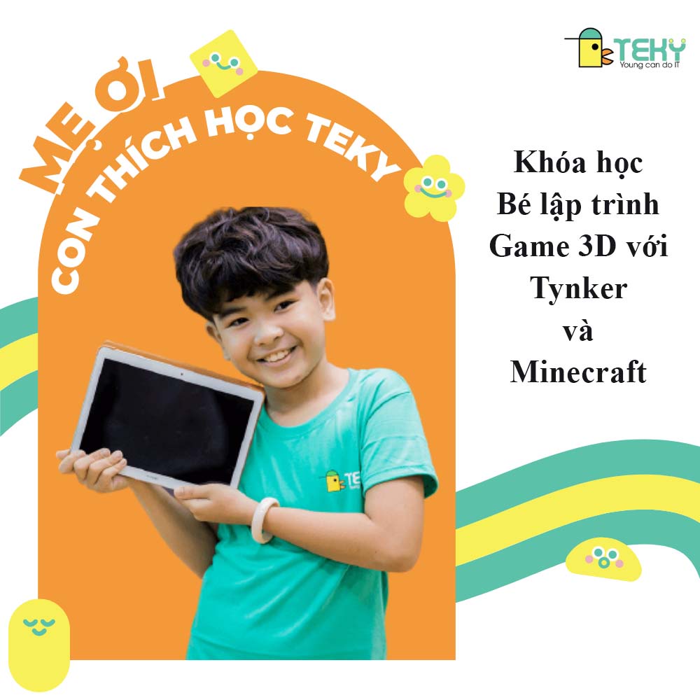 Teky - Bé lập trình Game 3D với Tynker, Minecraft ( 9-11 tuổi)
