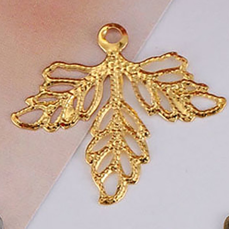 5 phiến 3 lá 25*23mm nguyên liệu làm trâm làm trang sức cổ trang