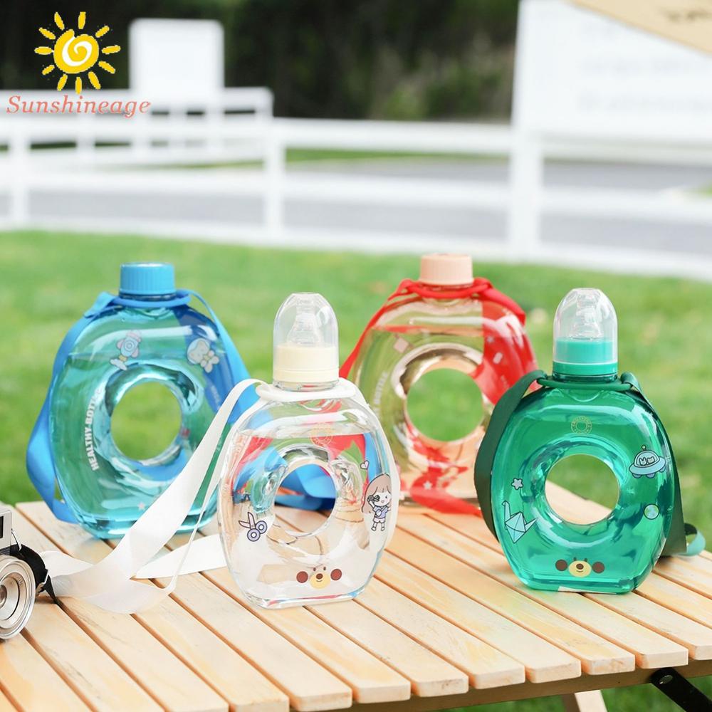 Bình Uống Nước Cầm Tay Hình Tròn 2D Nhãn Dán Mới Chất Lượng Cao