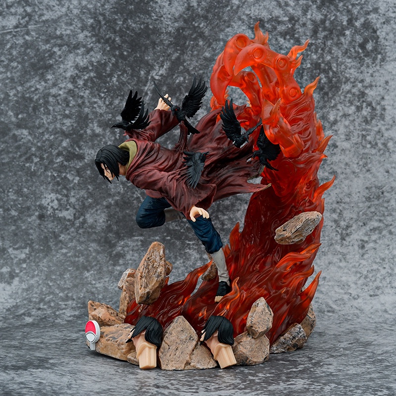 (Có sẵn - 30cm) Mô hình Uchiha Itachi Akatsuki tay lửa siêu đẹp - Mô hình Naruto