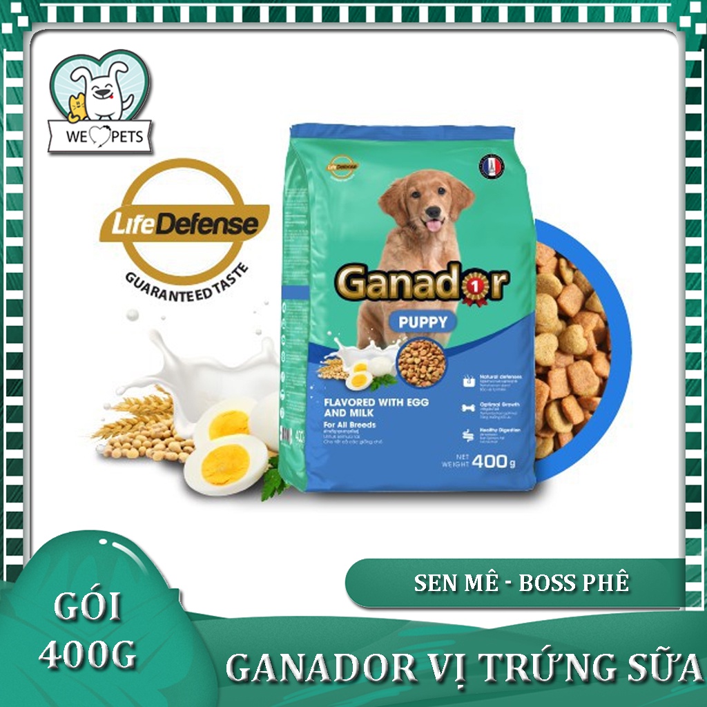 [400g] Thức ăn chó nhỏ - Ganador Puppy - EGGS &amp; MILK - Lida Pet Shop