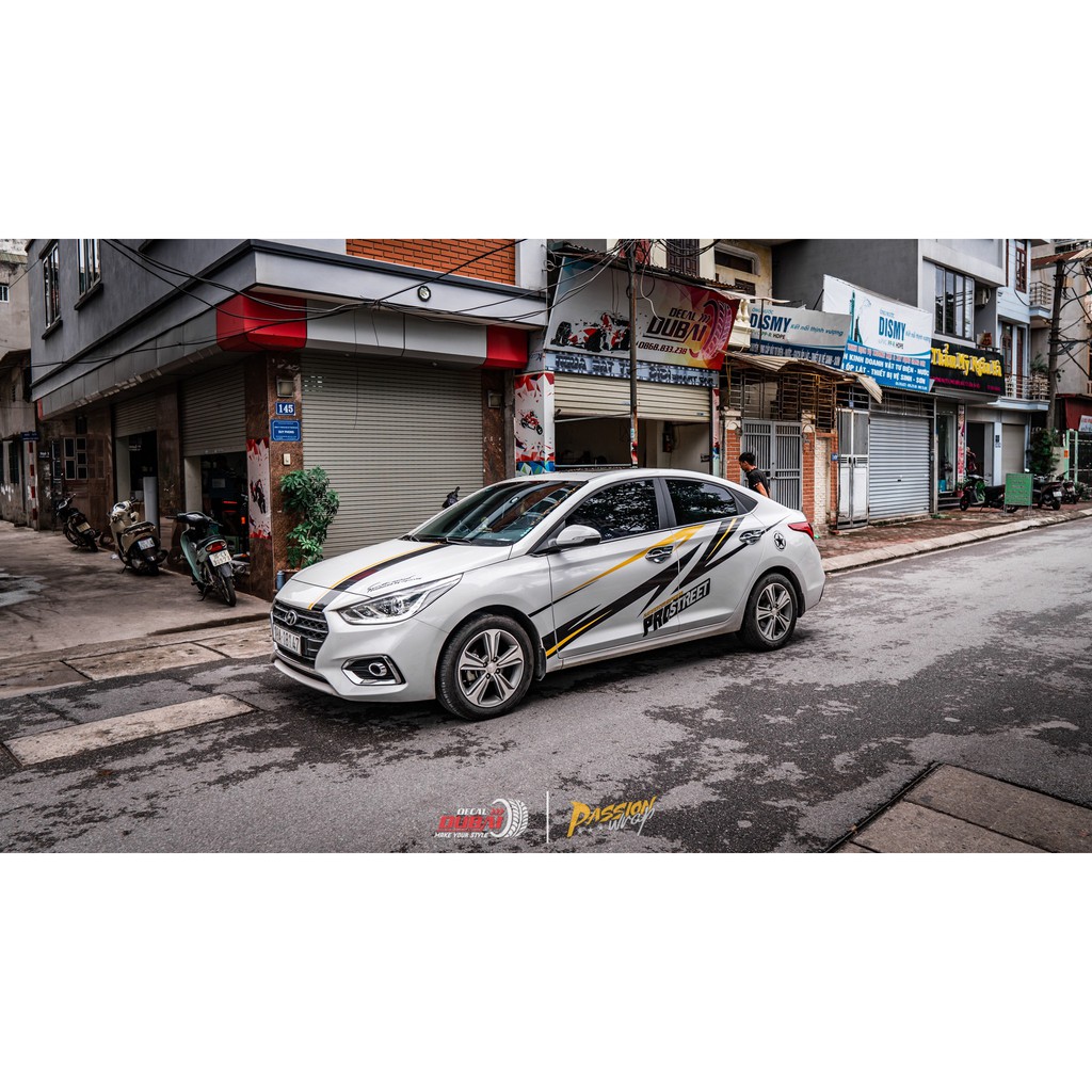 Tem Dán Xe Huyndai Accent Prostreet Thể Thao