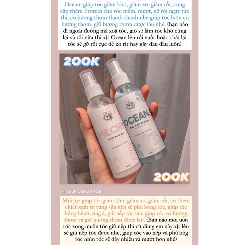 MILCHY Hair Mist - Xịt Dưỡng Váng Sữa | BigBuy360 - bigbuy360.vn