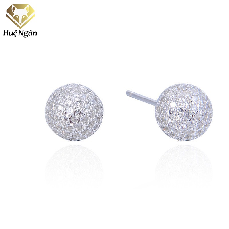 Bông tai bạc Ý 925 Huệ Ngân - Nụ tròn xinh xắn RYE140125
