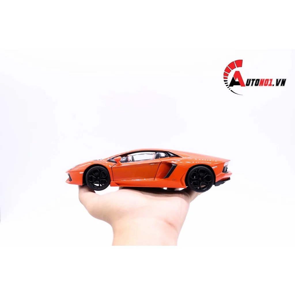 MÔ HÌNH XE LAMBORGHINI AVENTADOR LP700-4 ORANGE 1:24 WELLY 4650