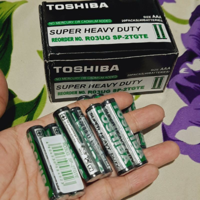 Hộp 20 cặp pin tiểu AAA Toshiba 40 viên (không bao đổi trả)