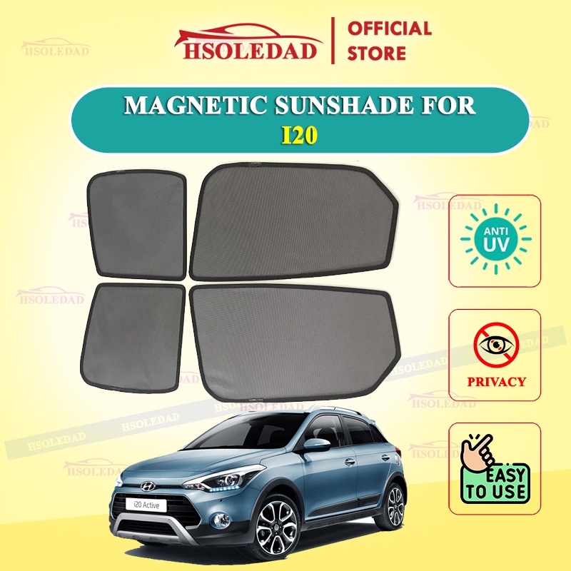 Rèm che nắng nam châm cho xe Hyundai i20, bộ 4 tấm cho 4 cửa, hàng loại 1 cao cấp nhất, vừa khít kính