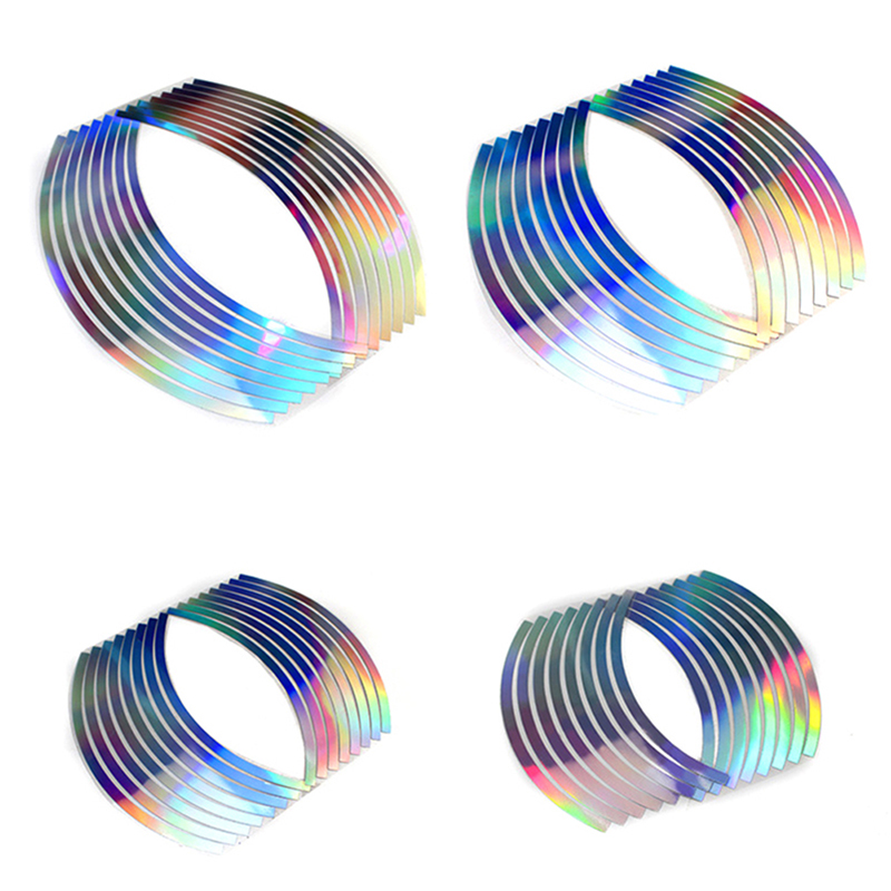 Hình dán phản quang vành bánh xe cho xe máy và ô tô 10/ 12/ 14/ 18 &quot;