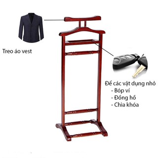 Cây treo quần áo vest bằng gỗ cao cấp J-42