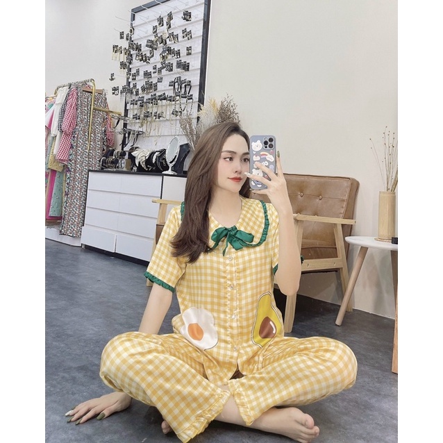 Pijama- Đồ bộ mặc nhà tay ngắn quần dài xinh xắn ạ🥰 | BigBuy360 - bigbuy360.vn