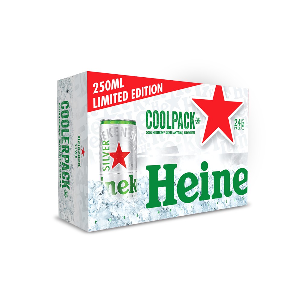 HỎA TỐC HCM - Thùng 24 lon bia Heineken Silver Coolpack 250ml/lon