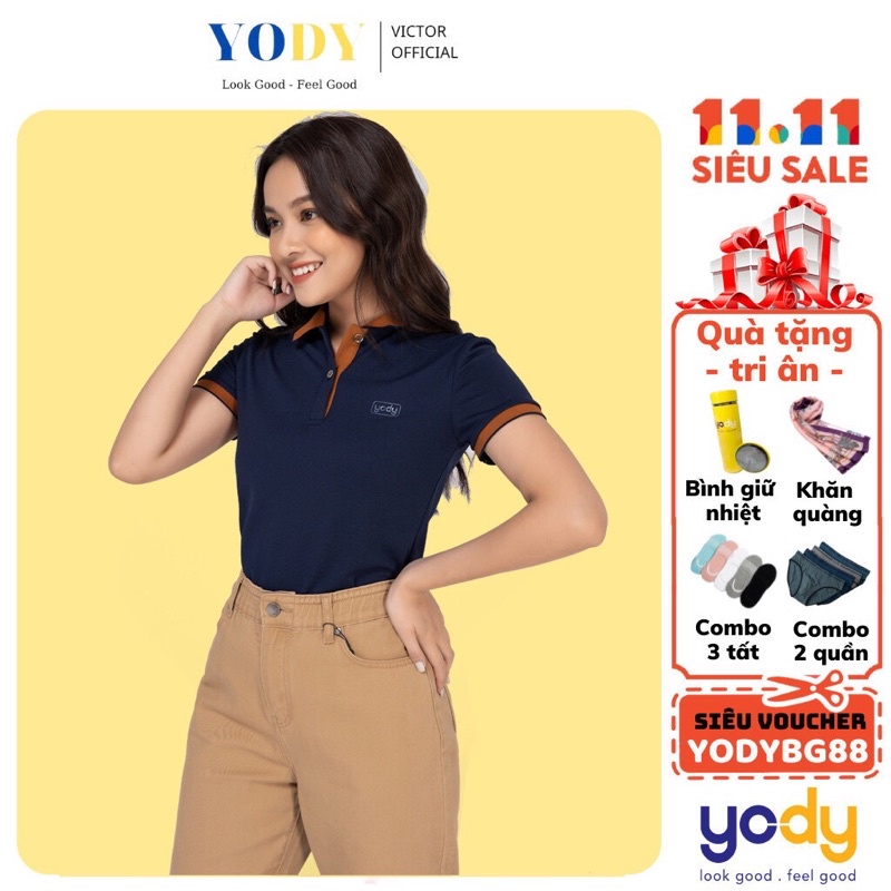 Áo Polo Nữ Cafe Phối Nẹp Thun Cotton Co Giãn, Thấm Hút Mồ Hôi, Thời Trang Công Sở - Mã: APN3700 | BigBuy360 - bigbuy360.vn
