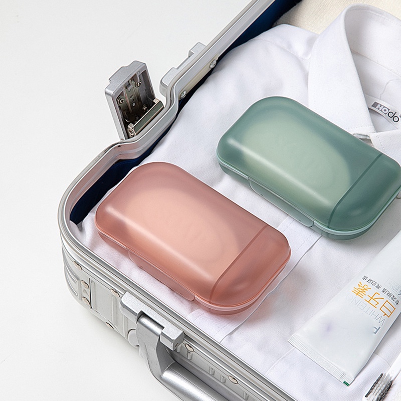 Hộp Đựng Xà Phòng Nhiều Ngăn Kèm Nắp Đậy Sáng Tạo Đa Năng Dùng Trong Phòng Tắm/Ký Túc Xá