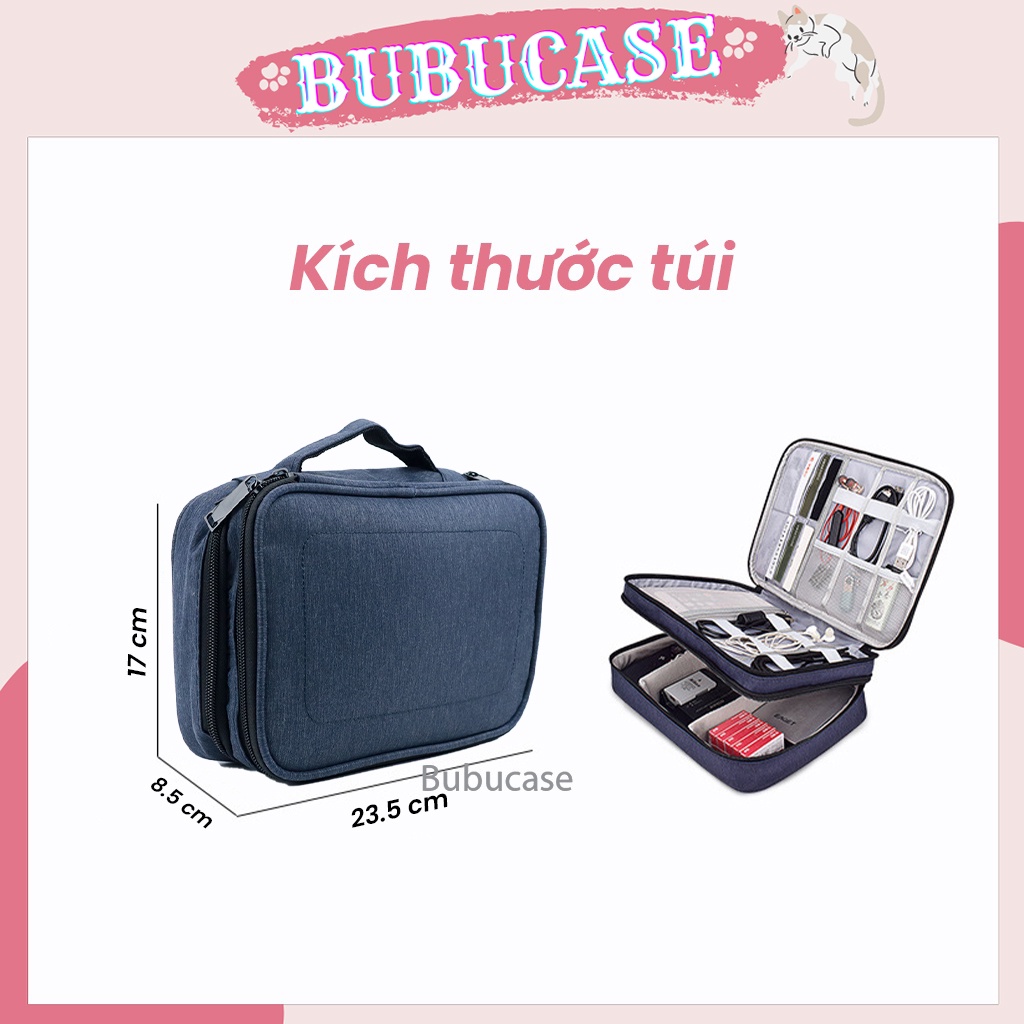 Túi Đựng Điện Thoại, Phụ Kiện Công Nghệ Cao Cấp 2 Ngăn Chống Thấm - Thiết Kế Nhiều Ngăn Chứa Thông Minh, Tiện Dụng [FT5]
