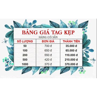 [HÀNG CÓ SẴN] 100 TAG GIẤY KẸP TÓC