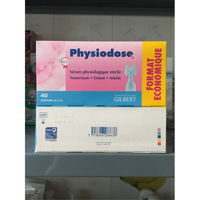 Nước muối sinh lý Physiodose Pháp 40 ống - Muối Hồng