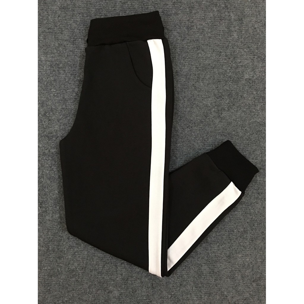 Quần Jogger UNISEX, quần thể thao nam phối sọc B061