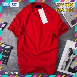 Áo thun trơn cổ tròn chất cotton 100%