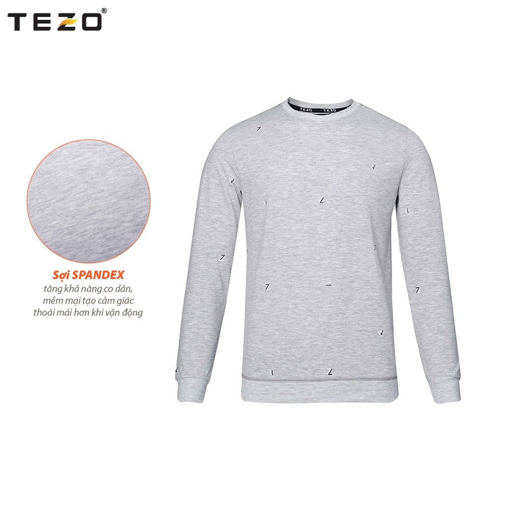 Áo Sweater nam TEZO  nỉ nam cổ tròn chất liệu cotton 3 màu trẻ trung 2111ANOT02
