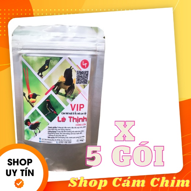 ComBo 5 gói cám Hút Mật Lê Thịnh Vip, Cám Vip, Căng lửa Đấu Hót, siêng hót, líu. Shop Cám Chim