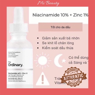 [HÀNG CÓ SẴN] [Bill Canada] Tinh chất The Ordinary Niacinamide 10% + Zinic 1%
