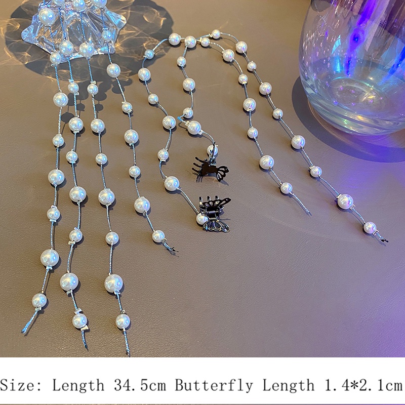 Phụ Kiện Trang Trí Tóc Đính Ngọc Trai Nhân Tạo Dành Cho Nữ