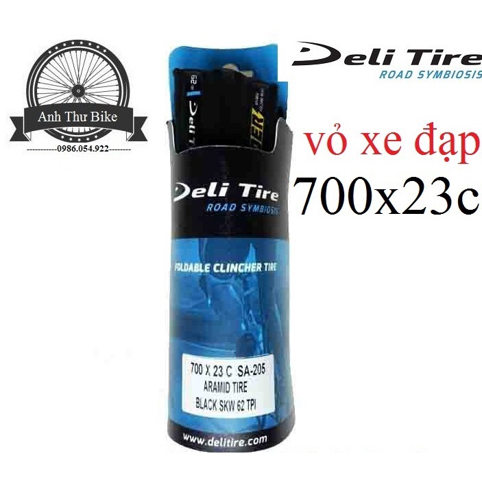 Vỏ lốp gấp xe đạp Deli Tire ARAMID SPEEDER 700x23c