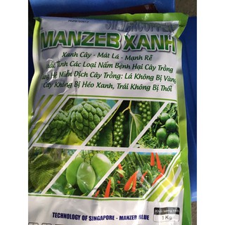Xanh cây mát lá mạnh rễ chống bệnh cây trồng Manzeb Xanh gói 1kg