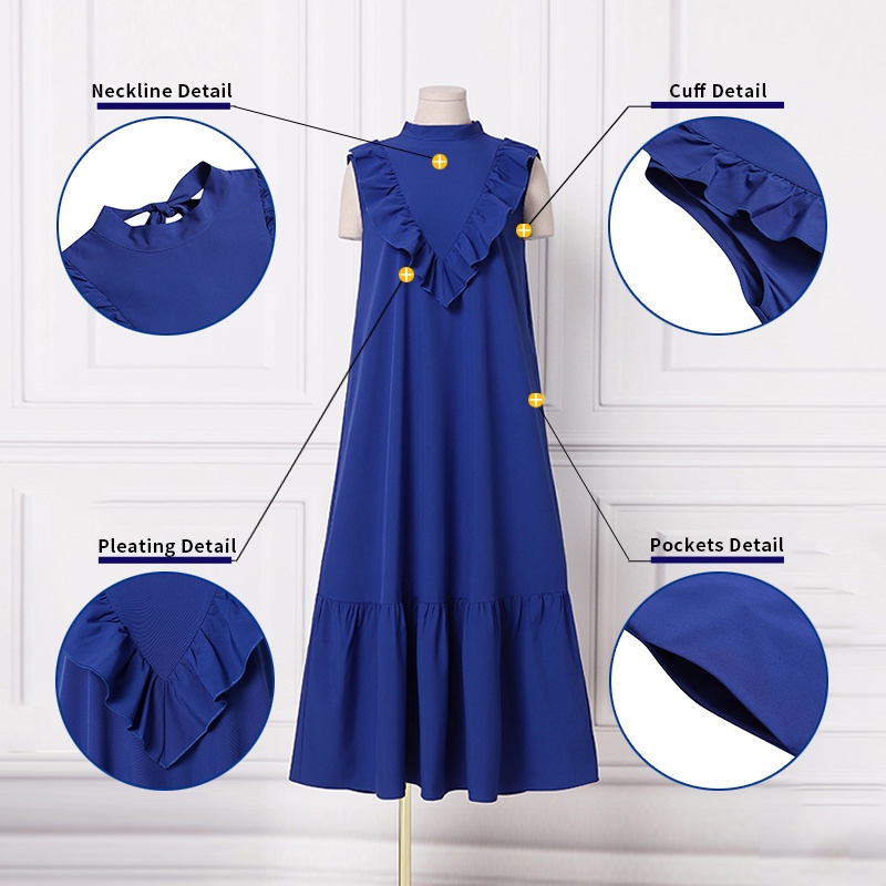 Đầm Maxi Zanzea sát nách cổ đứng hợp thời trang dành cho nữ