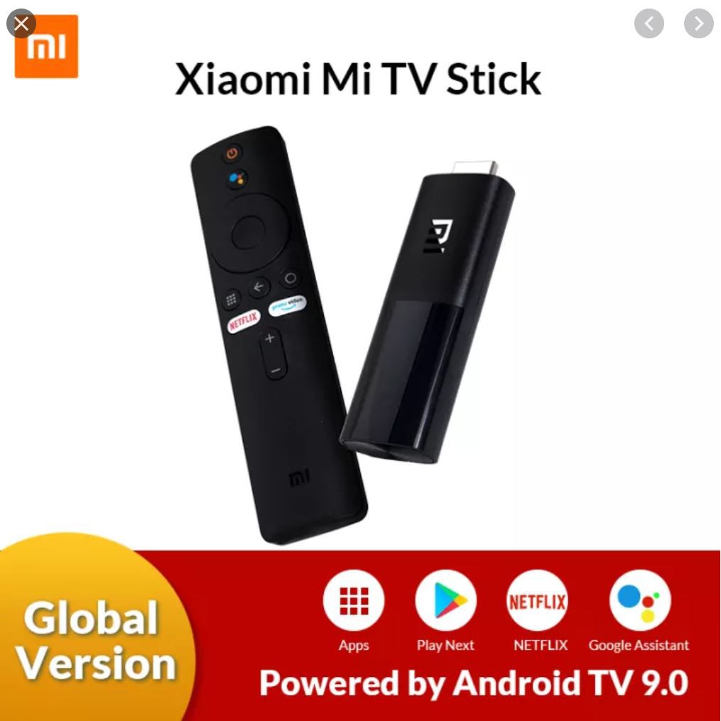 Phiên Bản Toàn Cầu Xiaomi Mi Thiết Bị TV Stick 2K HDR Lõi Tứ Dolby DTS HD Giải Mã Kép Android 9.0 1GB RAM + 8GB ROM