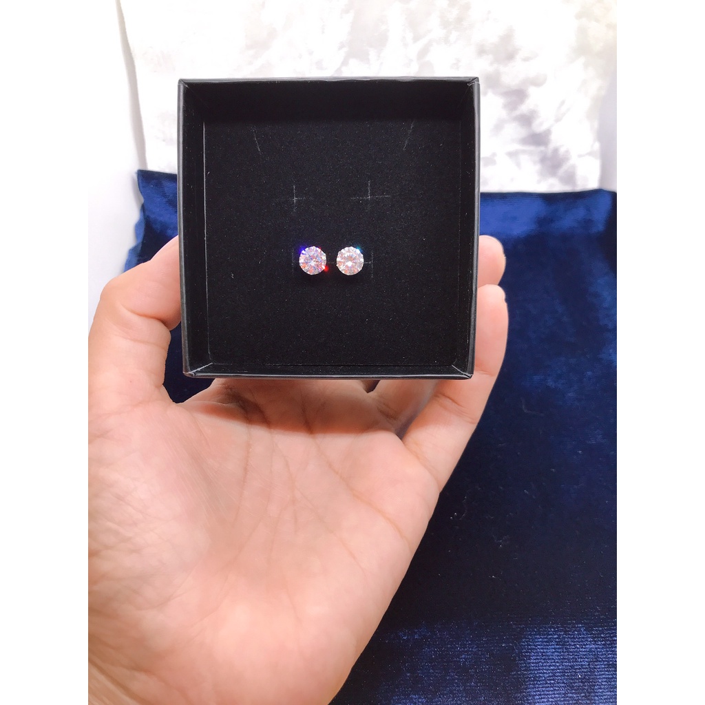 Bông tai thép không rỉ đinh tán Bead size 7mm và 8mm – khuyên tai ViVi_Gift