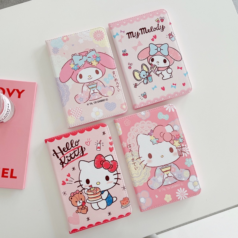 🍒Bao Da Máy Tính Bảng Hình Sanrio Hello Kitty Cho iPad Pro 2020 Mini 6 4 5 5678 10.2 10.5 iPad air 1234 iPad 2021