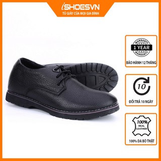 Giày da bò nam thời trang buộc dây tăng chiều cao 5cm ISHOESVN IS421 giày ishoes