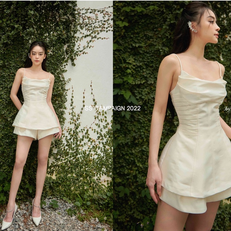 [COLIN CLOTHING] Áo 2 dây nữ dáng ôm phi nhám cổ đổ ly eo | BigBuy360 - bigbuy360.vn