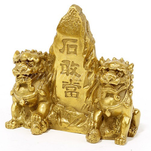 Tượng đồng Thái Sơn Thạch Cảm Đương(cao 7cm,11.5cm)