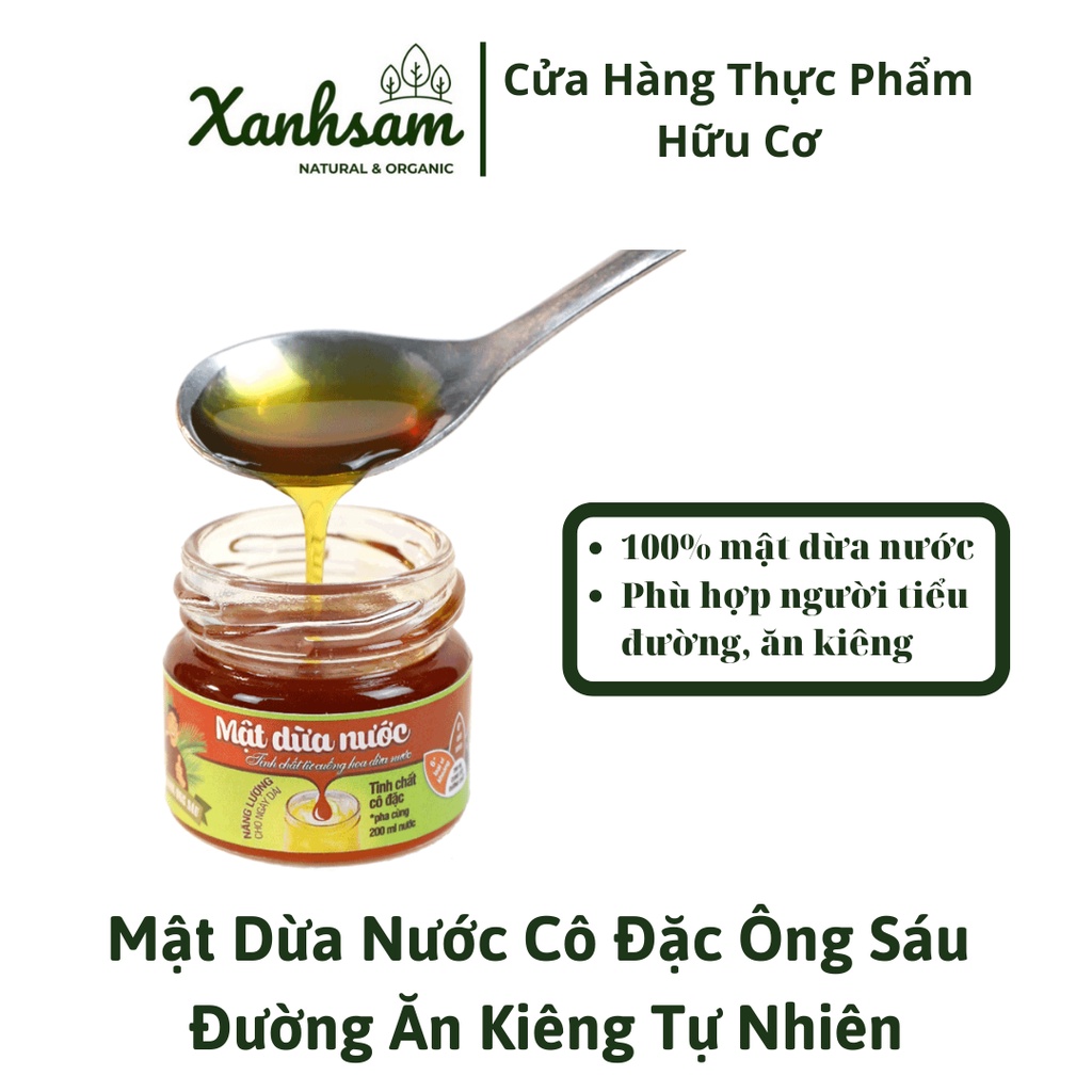 Đường Ăn Kiêng Mật Dừa Nước Cô Đặc Ông Sáu 20ml - XanhSam Organic