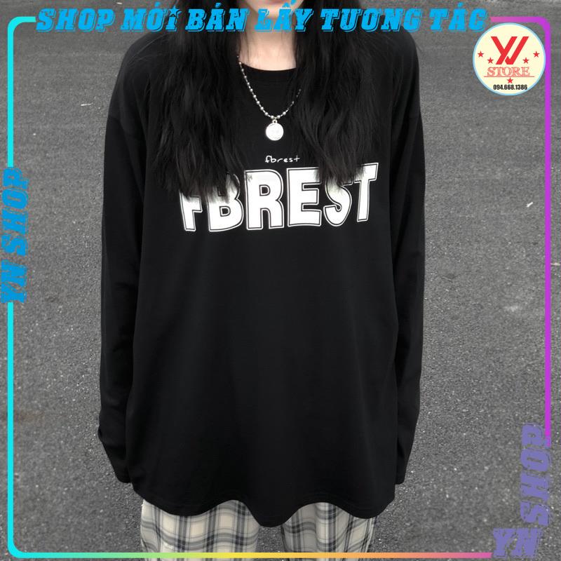 Áo thun tay dài form rộng in chữ BSTTM ,áo phông dài tay chất cotton dày đẹp in hình chữ xanh