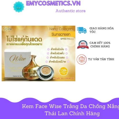 Kem face wise trắng da chống nắng thái lan chính hãng