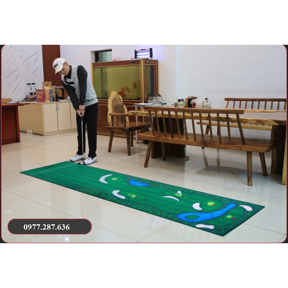 Thảm tập golf Putting Mat PGM tại nhà di động chất liệu thảm nhung mềm mịn bền đẹp cao cấp TT005