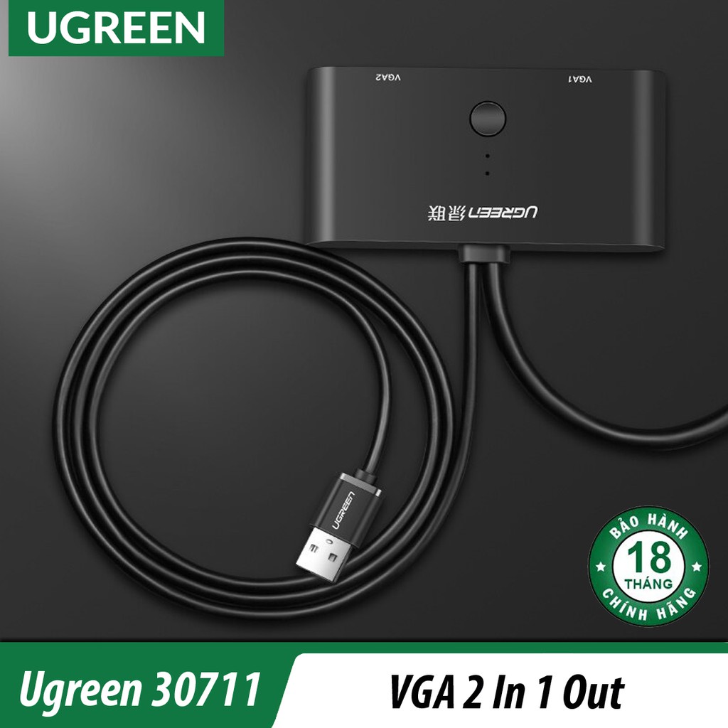 Bộ Chuyển Mạch VGA Cao Cấp 2 Trong 1 | UGREEN 30711 Chính Hãng