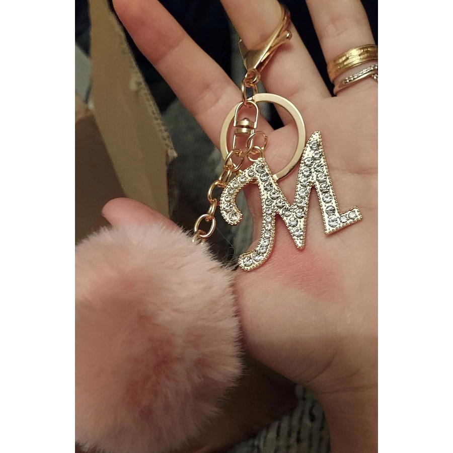 Móc Khóa Nhồi Bông Đính Đá Họa Tiết Hoạt Hình Dễ Thương