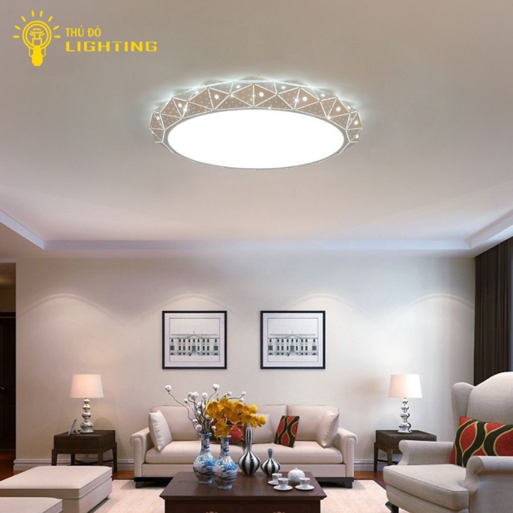Đèn Ốp Trần Phòng Khách Kim Cương THỦ ĐÔ LIGHTING Thiết Kế Sáng Tạo Dựa Theo Hình Ảnh Khối Lập Phương Góc Cạnh B18-500