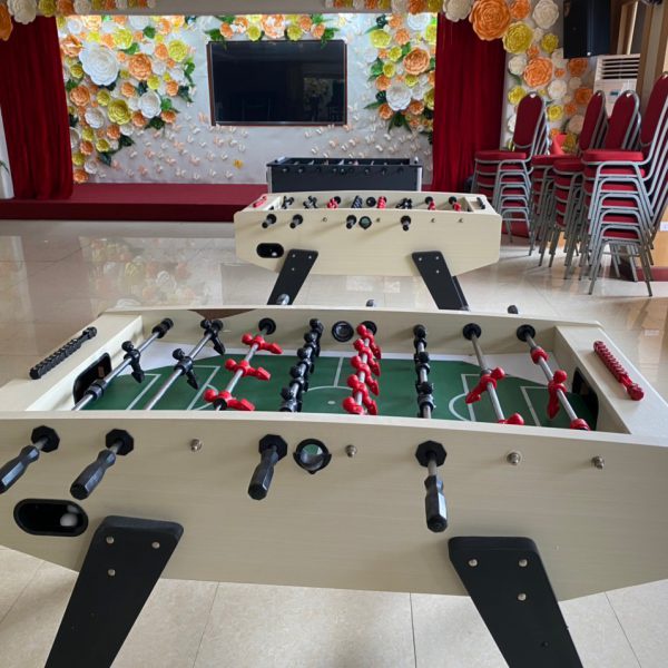 Banh Bàn Bi Lắc Bóng Đá Cỡ Lớn 1,4m JX 125 Cream Robot Thi Đấu, Foosball 1m4 Gia Đình Văn Phòng Kinh Doanh Hanana