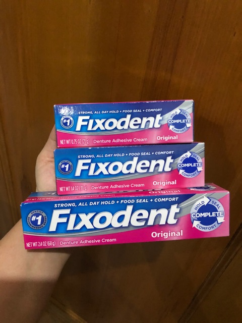 Keo dán hàm giả Fixodent