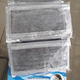 Khẩu trang y tế SEN VIỆT 4 lớp hộp 50 cái (trắng, xám, hồng)