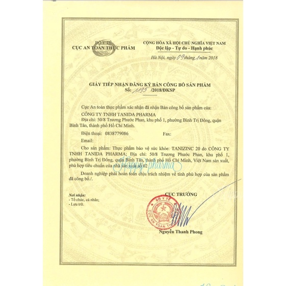 TaniZinc Bổ sung Kẽm và collagen