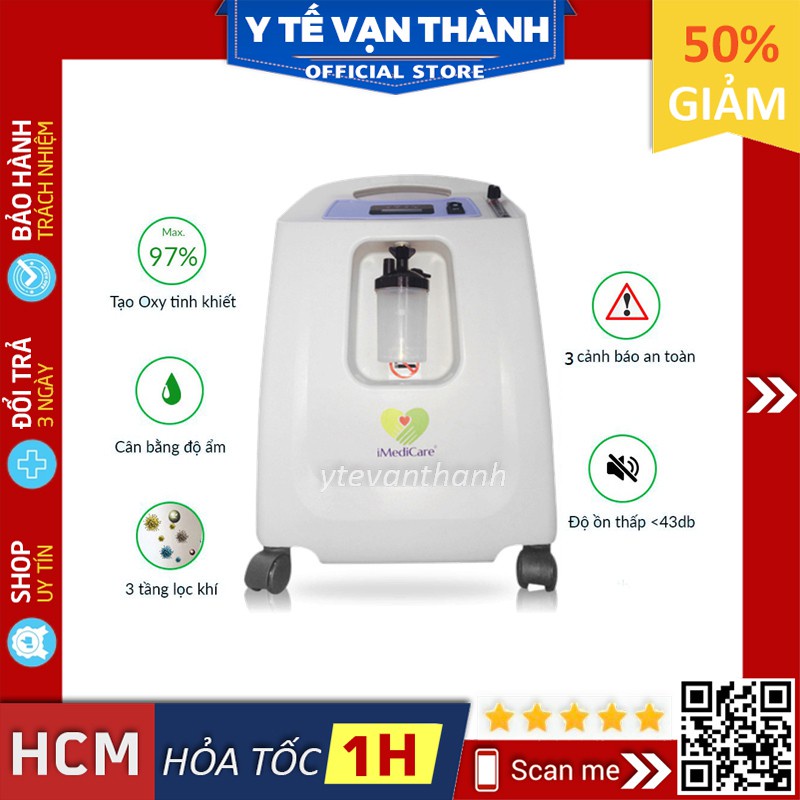 ✅ [CHÍNH HÃNG HCM] Máy Tạo Oxy- iMedicare OC, (OC-3LA / OC-3LH / OC-5LA / OC-5LH) -VT0718 | Y Tế Vạn Thành