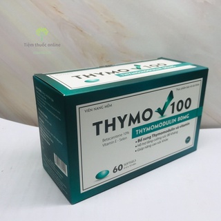 Thymo 100 mới thymomodulin 80mg tăng cường sức đề kháng - hộp 60 viên