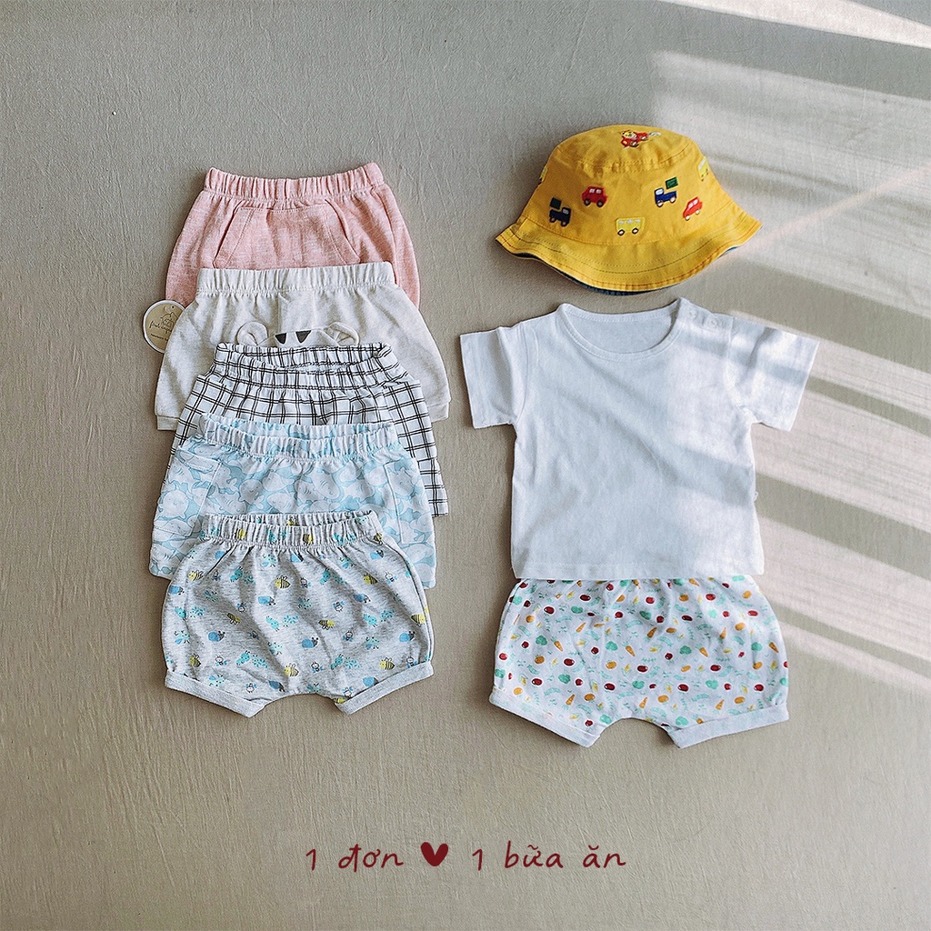[Hình thật] [Freeship] Quần short thun da cá, đáy thụng, hoạ tiết dễ thương, hãng First Impresstion Macy's Mỹ.